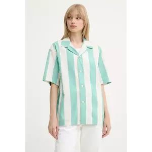 Sunnei cămașă din bumbac culoarea turcoaz, cu guler clasic, regular, RTWXSHR027 imagine