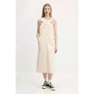 Dickies rochie din denim culoarea bej, midi, dreaptă, DK0A4Z6TF901 imagine