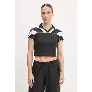 Puma tricou polo culoarea negru, 629783 imagine