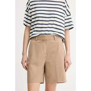 Marc O'Polo pantaloni scurți culoarea bej, uni, high waist, 503040015019 imagine