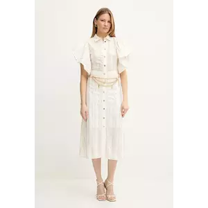 Fracomina rochie culoarea bej, mini, evazată, FS25SD3003W403Q7 imagine