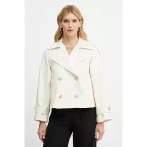 Marella trenci din amestec de in ORLO culoarea bej, de tranzitie, cu doua randuri de nasturi, 2513081015200 imagine