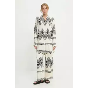 Answear Lab cămașă și pantaloni culoarea bej imagine