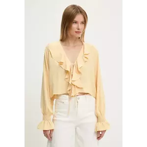 Answear Lab bluza culoarea galben, neted imagine