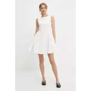 Answear Lab rochie din bumbac culoarea alb, mini, evazată imagine