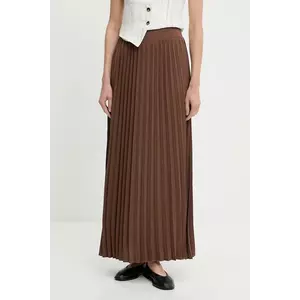 Answear Lab fustă culoarea maro, maxi, evazati imagine