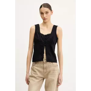 Superdry bluză din bumbac culoarea negru, uni, W6012019A-02A imagine