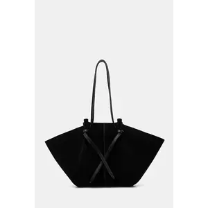 Yuzefi geantă de mana din piele întoarsă LARGE MOCHI culoarea negru, YUZCO-HB-LM-S011 imagine