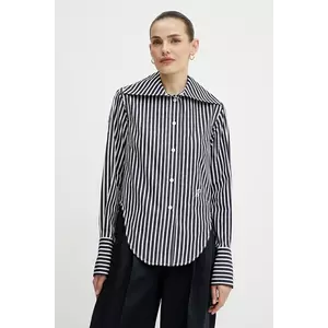 Patou cămașă din bumbac culoarea bleumarin, cu guler clasic, relaxed, BL0410190 imagine