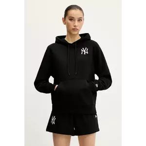 New Era bluză culoarea negru, cu glugă, cu imprimeu, 60564904 imagine