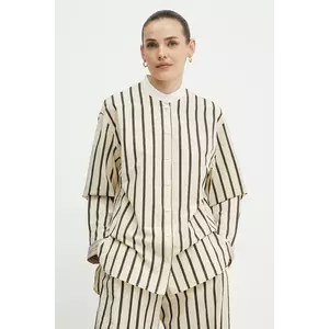 Forte Forte cămașă culoarea bej, cu guler stand-up, relaxed, 13851 my shirt imagine