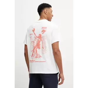 Puma tricou din bumbac The First Buckets culoarea alb, cu imprimeu, 630666 imagine