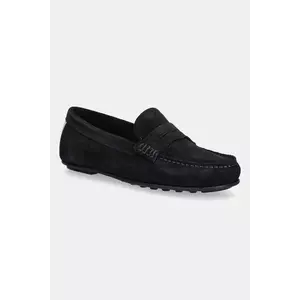 Gant mocasini din piele întoarsă Seabaya culoarea bleumarin, cu toc plat, 30573932.G69 imagine
