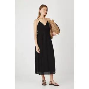 Medicine rochie culoarea negru, midi, evazată imagine