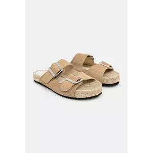 Answear Lab slapi de piele culoarea bej imagine