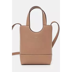 Bally poseta de piele culoarea maro, WAE069 imagine
