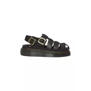 Dr. Martens sandale de piele Wrenlie femei, culoarea negru, cu platforma, DM31524001 imagine