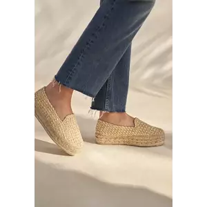 Manebi espadrile Yucatán Double Sole Espadrilles culoarea bej, cu platforma, V 2.7 D0 imagine