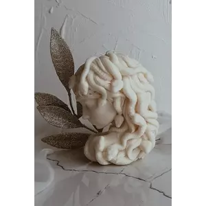 Temida lumânare decorativă Medusa 600 g culoarea bej imagine