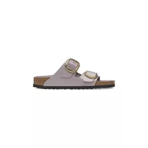 Birkenstock slapi de piele Arizona Hammered Buckle femei, culoarea violet, 1029784 imagine