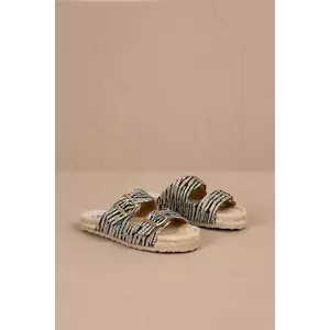 Manebi papuci Nordic Sandals femei, culoarea bej, H 2.5 R0 imagine