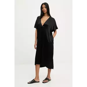 Answear Lab rochie culoarea negru, midi, oversize imagine