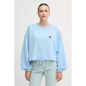 Tommy Jeans hanorac de bumbac uni, DW0DW21344 imagine