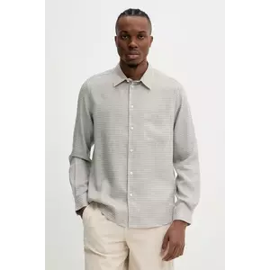 Samsoe Samsoe cămașă SARYAN culoarea bej, cu guler clasic, relaxed, M25100051 imagine