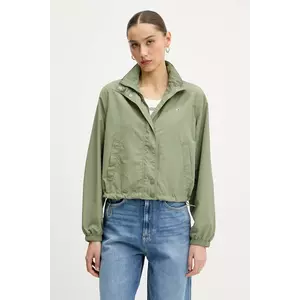 Tommy Jeans geacă culoarea verde, de tranzitie, oversize, DW0DW20439 imagine