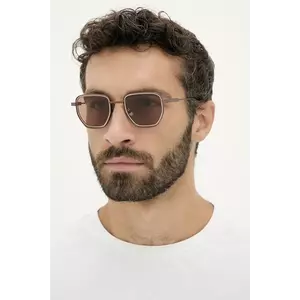 Zegna ochelari de soare culoarea maro, EZ0256_4938E imagine