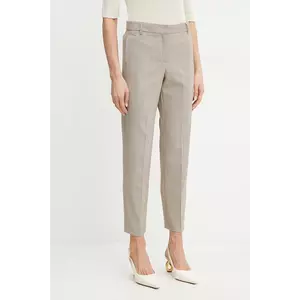 MAX&Co. pantaloni din lână culoarea bej, fason tigareta, medium waist, 2516131073200 imagine