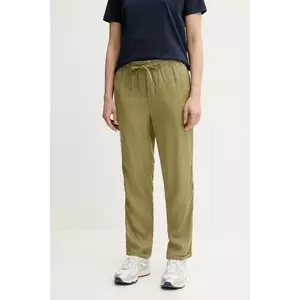 Picture pantaloni Chimany culoarea verde, drept, high waist, WJS0032 imagine