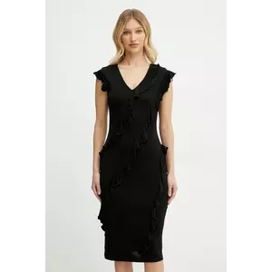 Karl Lagerfeld rochie culoarea negru, mini, mulată, A2W13037 imagine