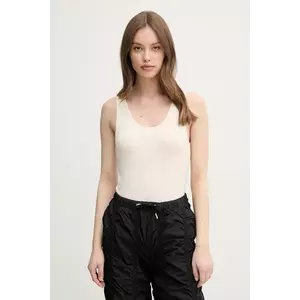 United Colors of Benetton top culoarea bej, 3OVL1H00C imagine