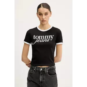Tommy Jeans tricou din bumbac culoarea negru, DW0DW20631 imagine