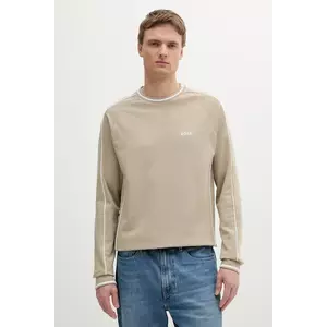 BOSS bluză lounge culoarea bej, cu imprimeu, 50540778 imagine