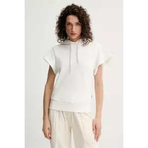 Silvian Heach hanorac de bumbac PHALIS culoarea alb, cu glugă, uni, GPP25194FE imagine