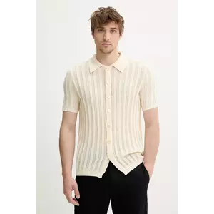 BARENA VENEZIA cămașă din bumbac Camicia Mola culoarea bej, cu guler clasic, regular, KNU5115.2741 imagine