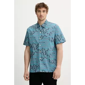 PS Paul Smith cămașă din bumbac culoarea turcoaz, regular, M2R.695U.P22315 imagine