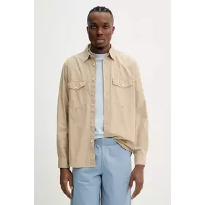PS Paul Smith cămașă din bumbac culoarea bej, cu guler clasic, regular, M2R.412Z.P21477 imagine