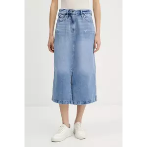 Tommy Jeans fustă din denim midi, drept, DW0DW21292 imagine