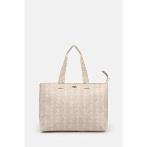 Lacoste geantă de bumbac culoarea bej, NU4994PB imagine