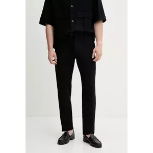 BARENA VENEZIA pantaloni din amestec de in Camicia Mola culoarea bleumarin, drept, PAU5086.2768 imagine