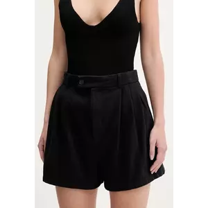 Filippa K pantaloni scurți din bumbac culoarea negru, uni, high waist, 31368 imagine