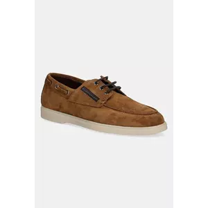 Giuseppe Zanotti pantofi de piele întoarsă Berth culoarea maro, EU50002.009 imagine