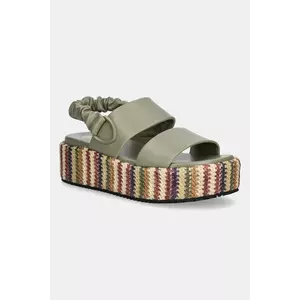 Blauer sandale OPAL culoarea verde, cu platforma, S5OPAL04 imagine