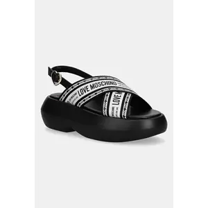 Love Moschino sandale culoarea negru, cu platforma, JA16207I0MIX200A imagine