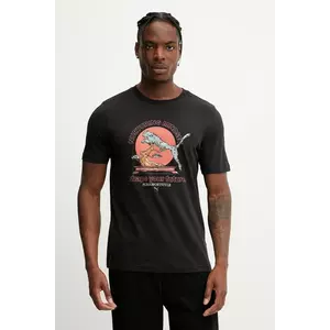 Puma tricou din bumbac culoarea negru, cu imprimeu, 629634 imagine