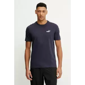 Puma tricou din bumbac culoarea bleumarin, cu imprimeu, 684674 imagine