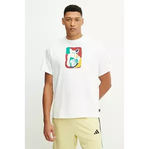 Puma tricou din bumbac Dylan Exhibit culoarea alb, cu imprimeu, 630673 imagine